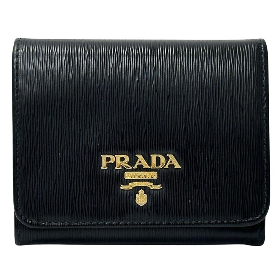 PRADA（プラダ） 財布 レディース ブランド 三つ折り財布 レザー