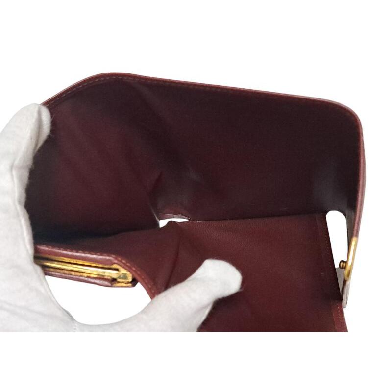 Cartier（カルティエ） 三つ折り 財布 がま口 マスト レザー