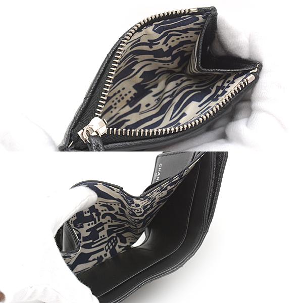 マトラッセ シャネル 財布 レディース 三つ折り財布 コンパクト