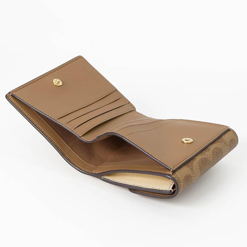 COACH（コーチ） 二つ折り財布 レディース バイカラー シグネチャー