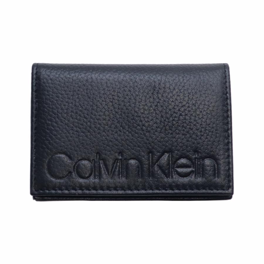 Calvin Klein（カルバン・クライン） カードケース ロゴ型押し 二