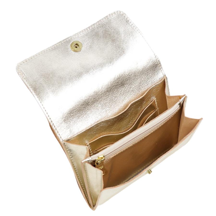 IL BISONTE（イルビゾンテ） 財布 二つ折り レザー 本革 プラチナ