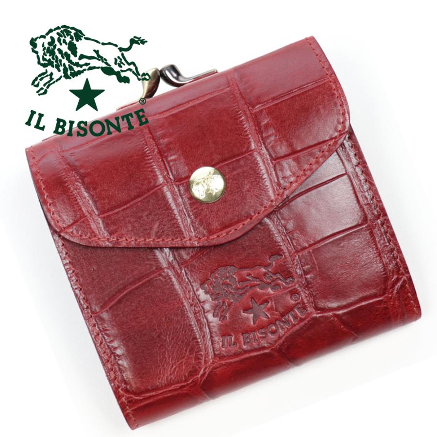 IL BISONTE（イルビゾンテ） 財布 二つ折り がま口 小銭入れ付き