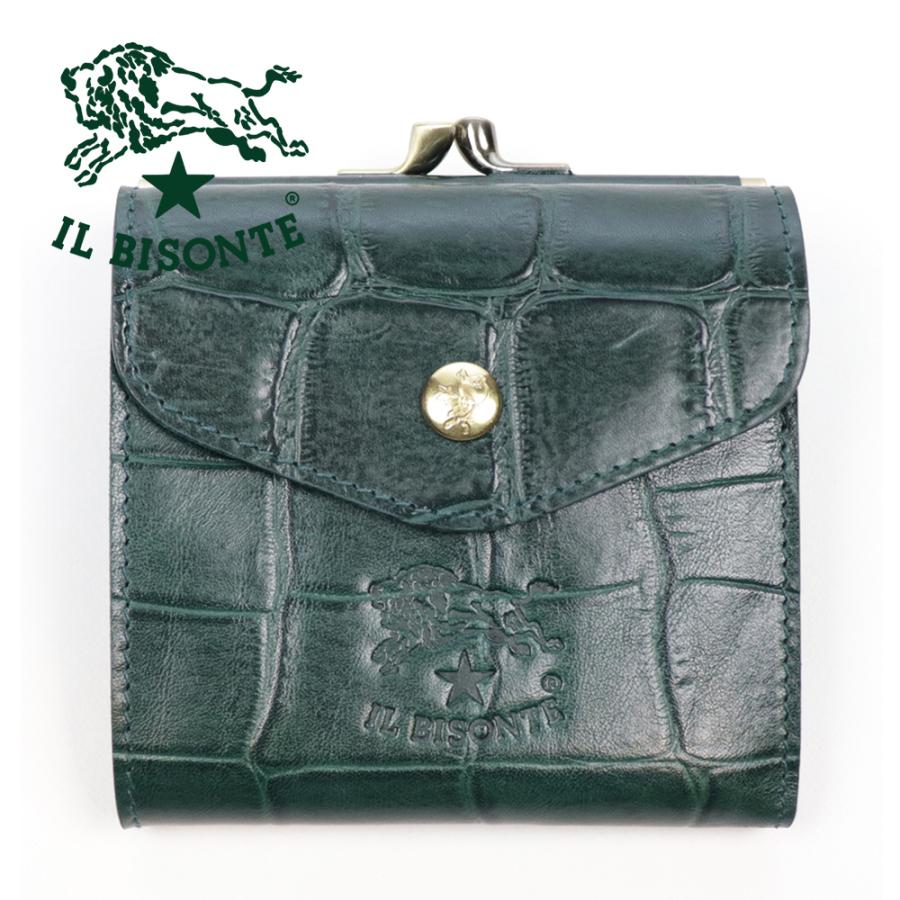 IL BISONTE（イルビゾンテ） 財布 二つ折り がま口 小銭入れ付き