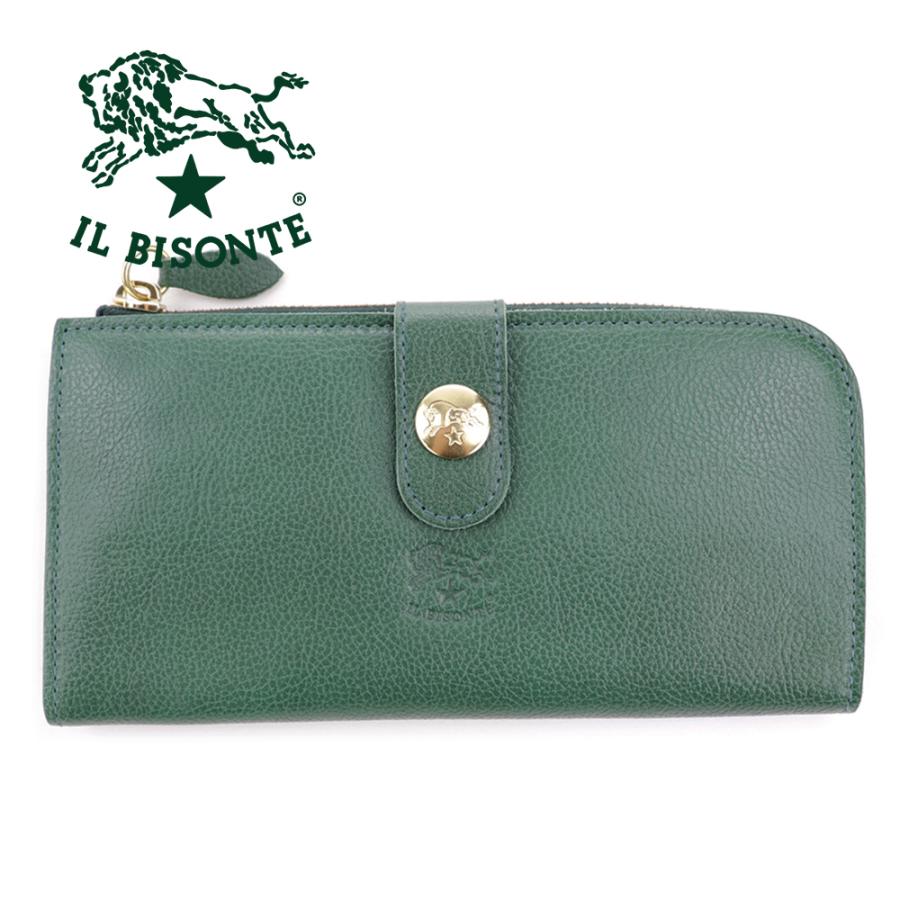 IL BISONTE（イルビゾンテ） 財布 二つ折り 長財布 ボタン L字