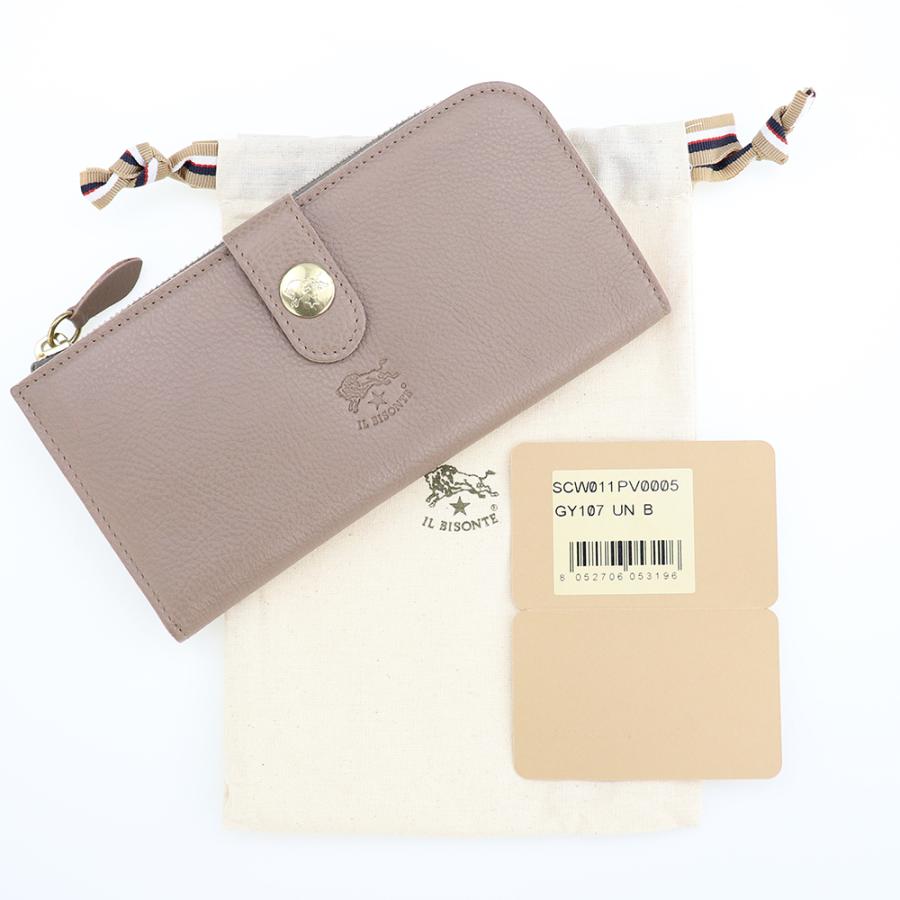 IL BISONTE（イルビゾンテ） 財布 二つ折り 長財布 ボタン L字