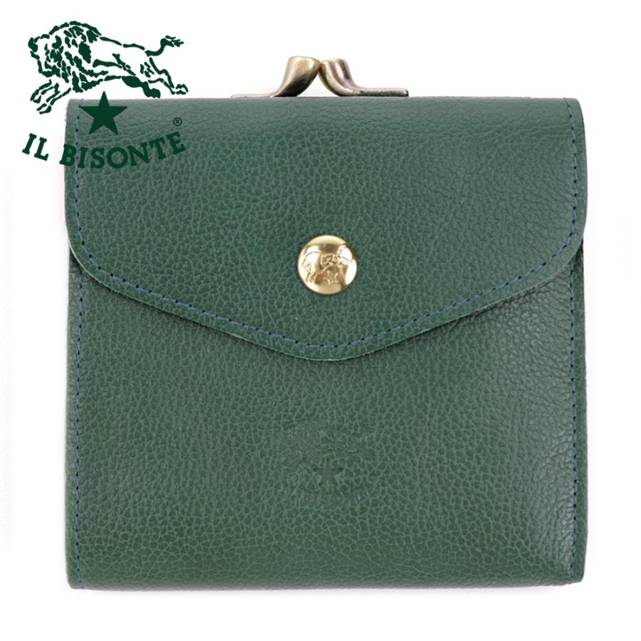 IL BISONTE（イルビゾンテ） 財布 二つ折り がま口 レザー 本革