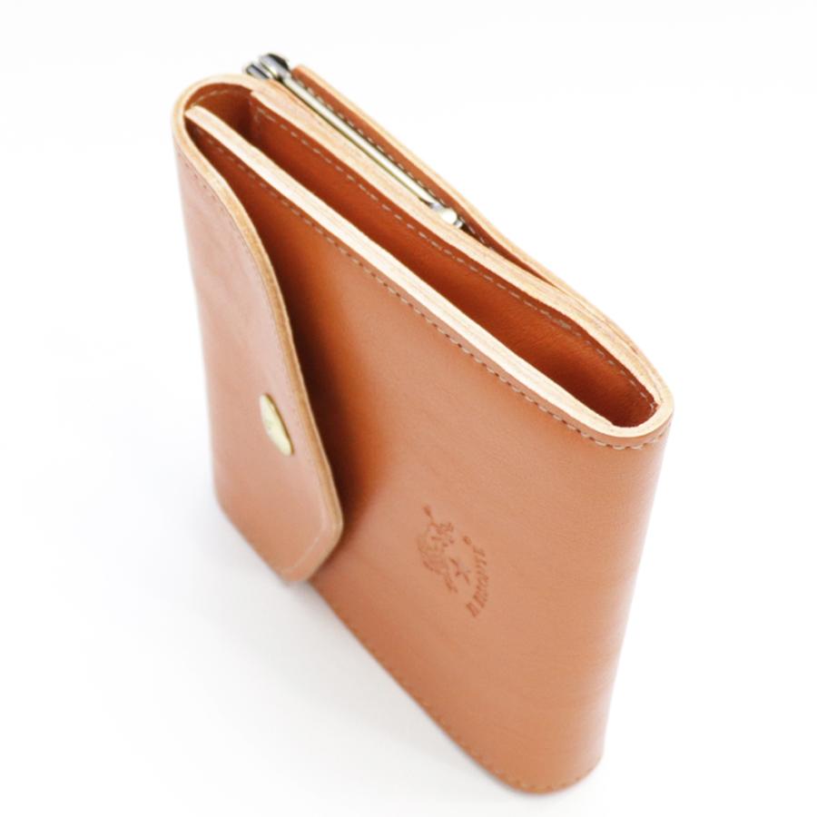 新品未使用】イルビゾンテ 二つ折り がま口 財布 キャラメル ヤキヌメ