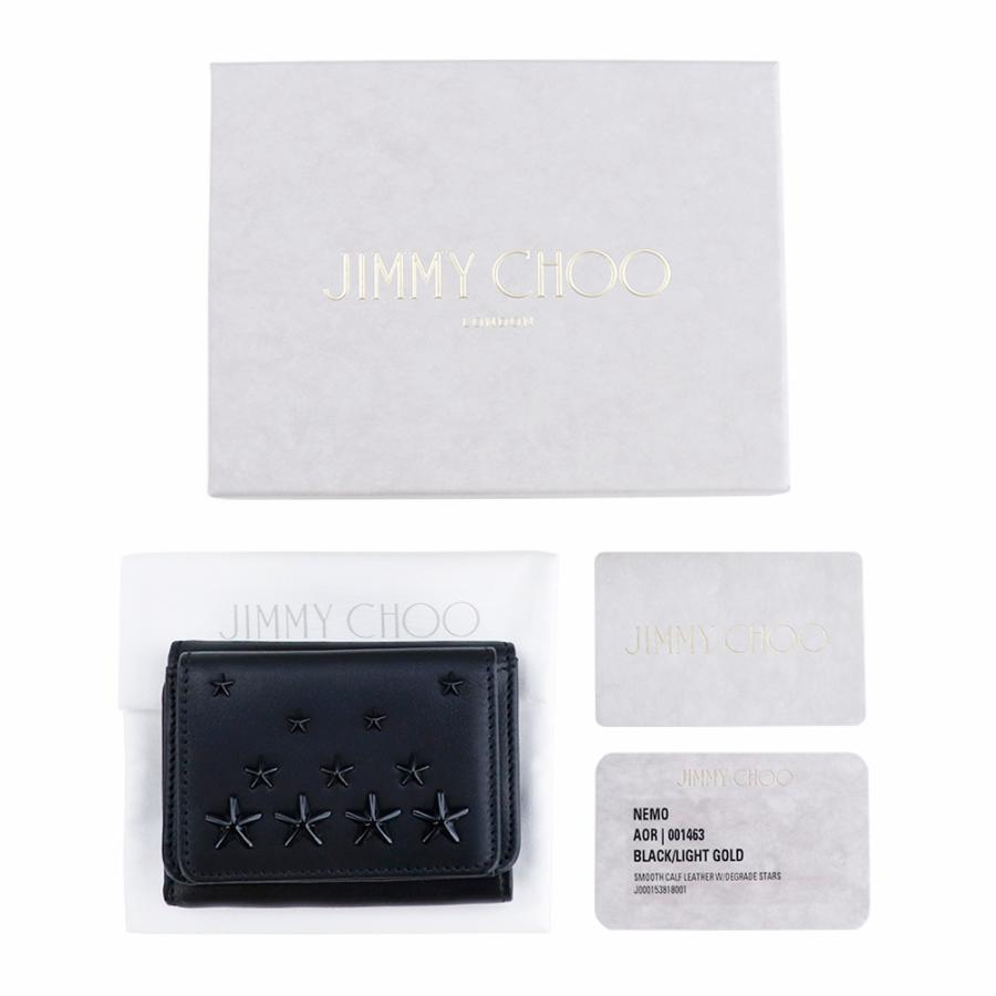 JIMMY CHOO（ジミーチュウ） 折財布 三つ折り レザー 本革 NEMO AOR