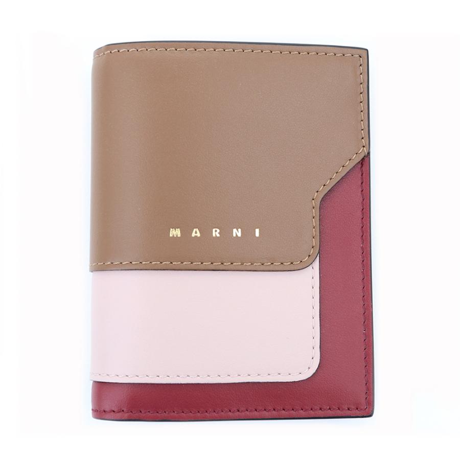MARNI（マルニ） 財布 二つ折り財布 ゴールドブラウン ピンク