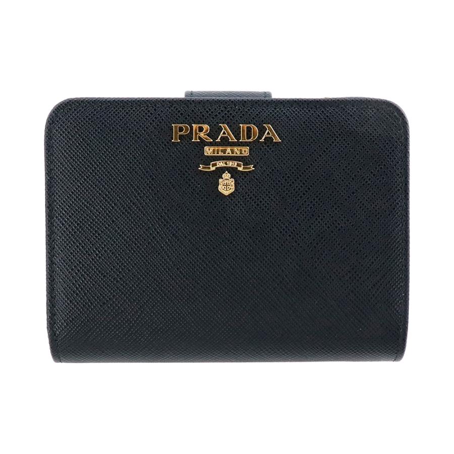 PRADA（プラダ） プタダ 財布 二つ折り フラップ PRADA SAFFIANO METAL