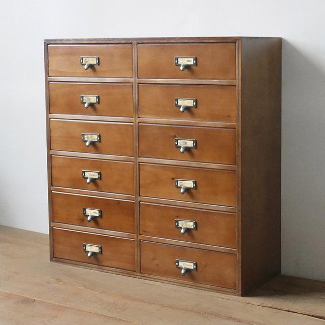 引き出し収納 木製 チェスト 12ドロワー ストッカー おしゃれ 家具