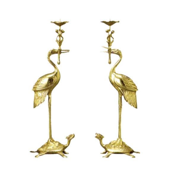 真宗大谷派（東用）火立 燭台 利休型 左右1対セット 上磨き フッ素加工