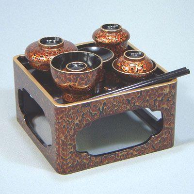 仏膳椀セット 金虫喰 会津塗 木製 特価‼︎