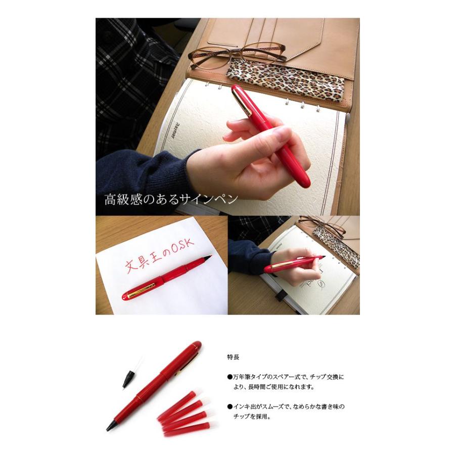 ソフトペン 採点ペン 万年筆 パイロット スペアー式 高級サインペン