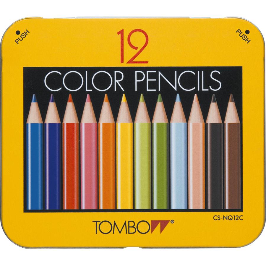 トンボ鉛筆 BCA-151 ミニ色鉛筆12色NQ 削り器付パック : ブング