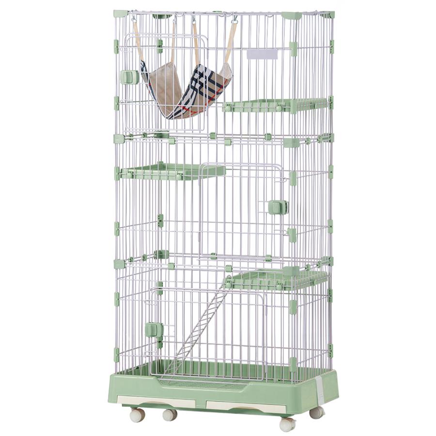 BTM 猫 ケージ キャットケージ ペットケージ キャスター付 猫ゲージ