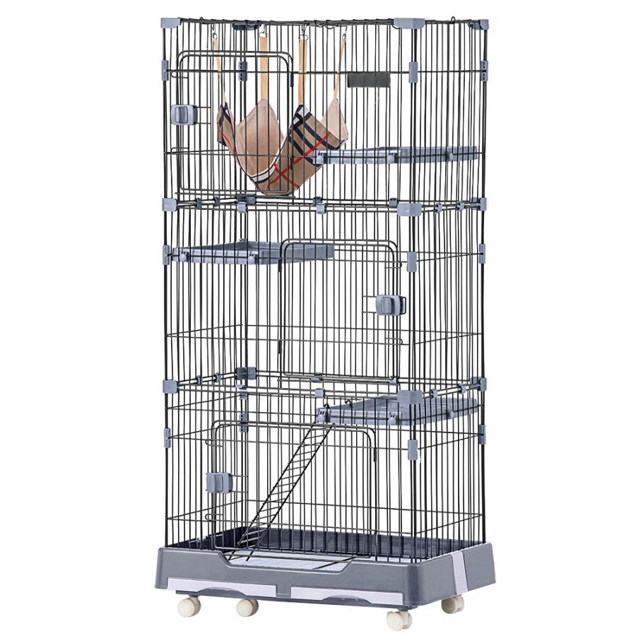 BTM 猫 ケージ キャットケージ ペットケージ キャスター付 猫ゲージ