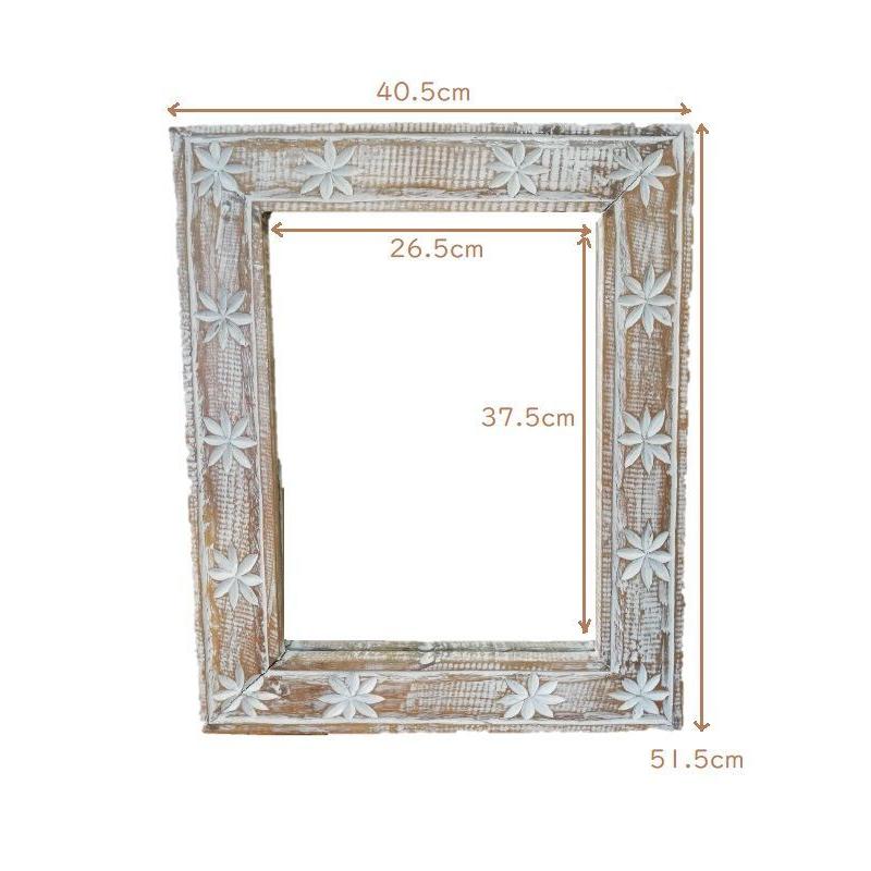 額 フレーム フォトフレーム 壁掛け 木製 ウッド おしゃれ 木彫り