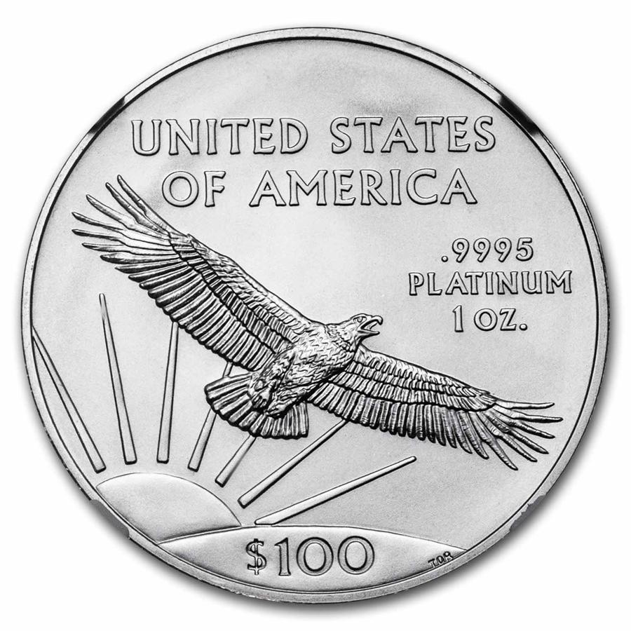 保証書・スラブ付き] 2022年 (新品) アメリカ「イーグル」純プラチナ 1