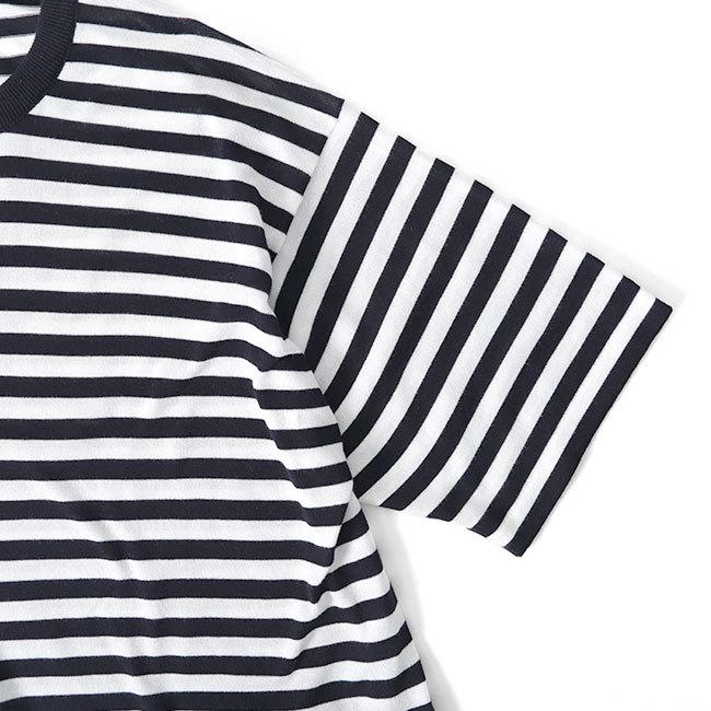 JOHN SMEDLEY ジョンスメドレー 30G ボーダー クルーネック ニットT