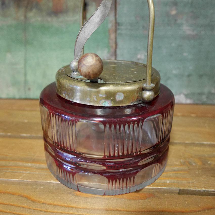 切子 シュガーポット 昭和 ヴィンテージ レトロ : アメリカン雑貨の