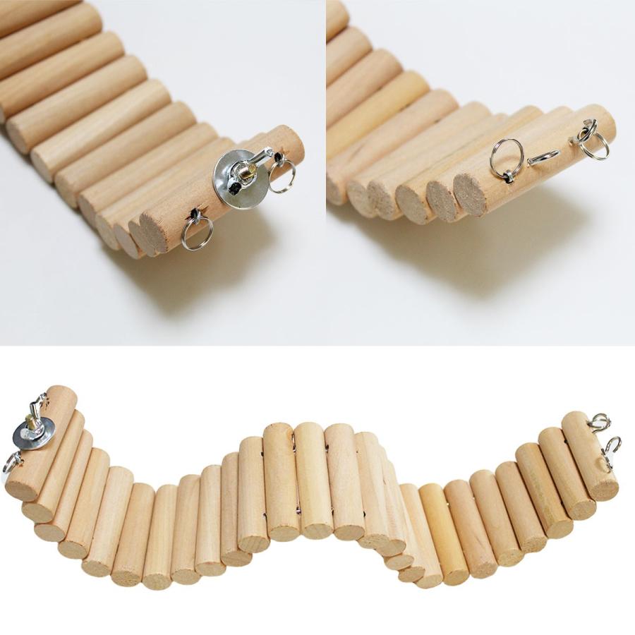 3点セット】インコ おもちゃ 吊り下げ ブランコ 鈴 小鳥 止まり木 木製