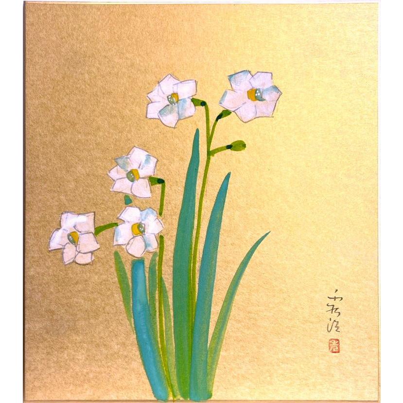 絵画 「日本画」花⓵ 日展出品受賞経験者が描いた一品です(