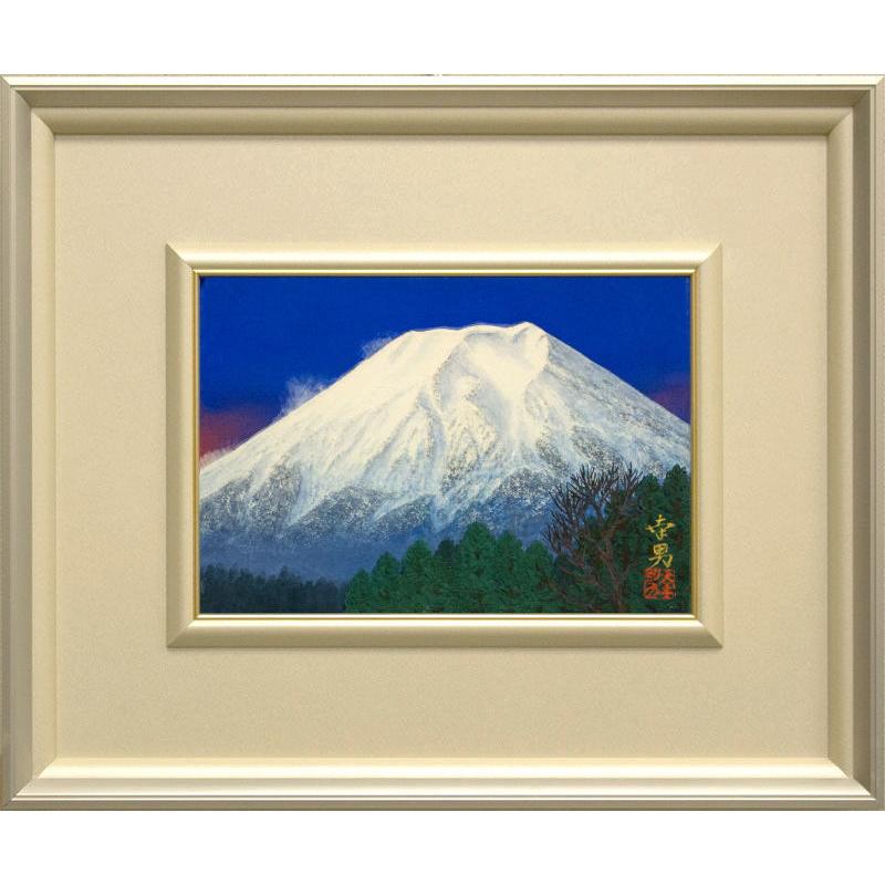 富岳」 曲子光男 富士山 絵画 日本画 富岳」 曲子光男 富士山 絵画