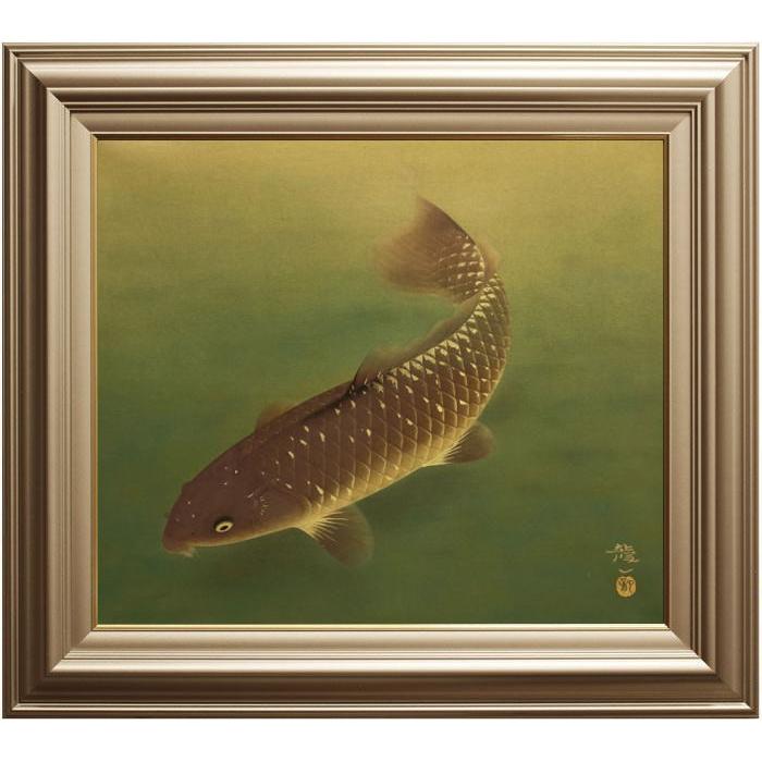 F10 肉筆水彩日本画 『雀』 高級木製額縁付属 外寸約713×638mm F10