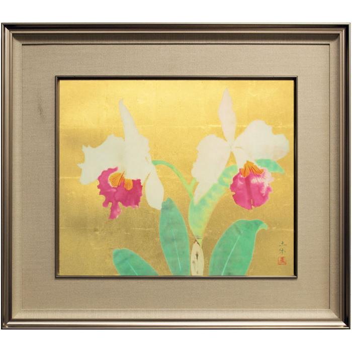 奥村土牛 『洋蘭』 リトグラフ版画 絵画 日本画 花 送料無料 : 内田