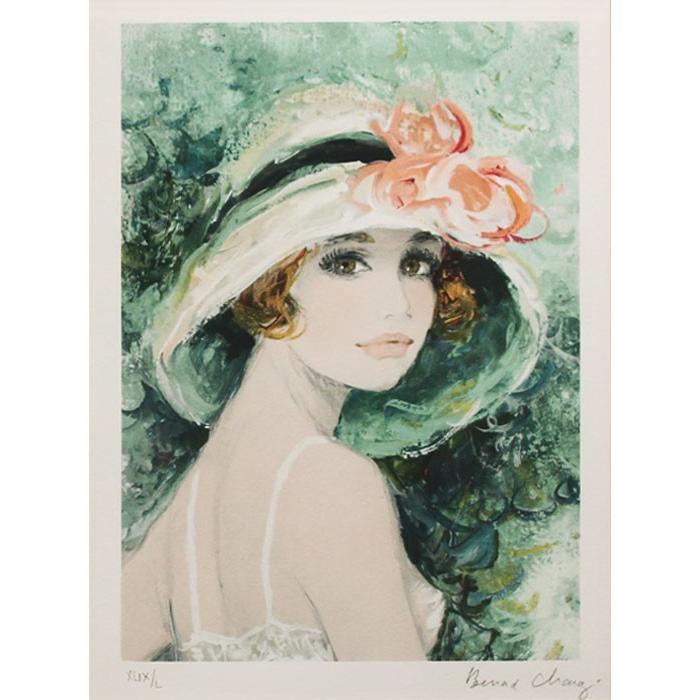 送料無料！リトグラフ『帽子を被った2人の婦人』