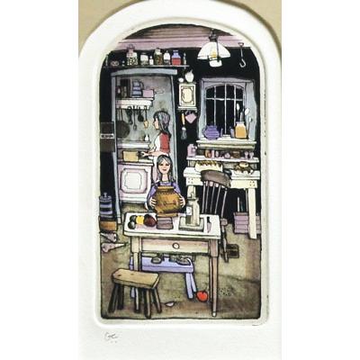 グラハム・クラーク 「 イングルヌーカー 」 銅版画 + 手彩色 版画