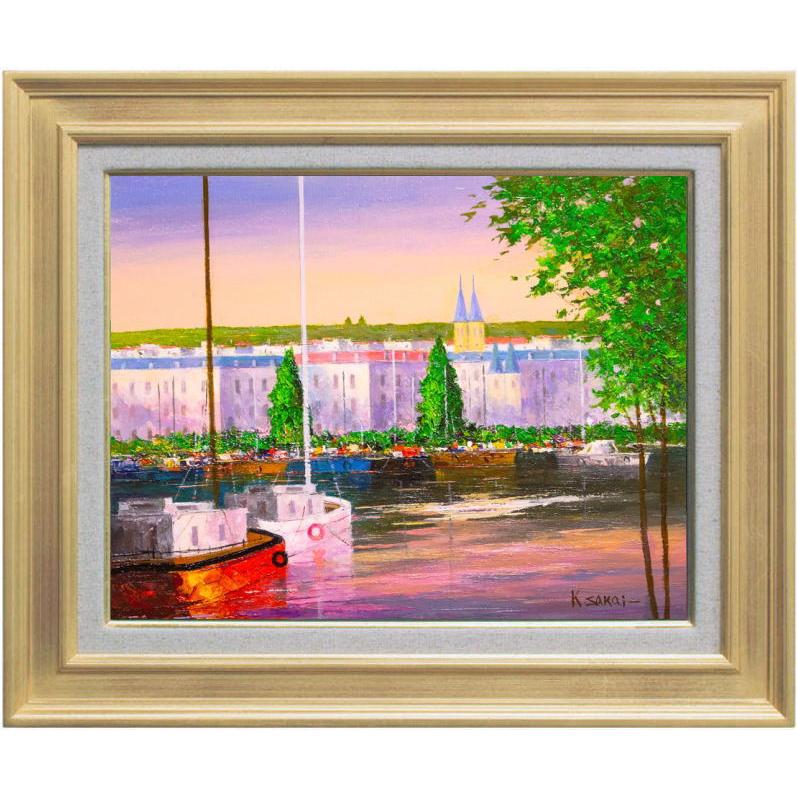 井上覚造 「湖畔」油彩画 10号 トップ 井上覚造 「湖畔」油彩画 10号