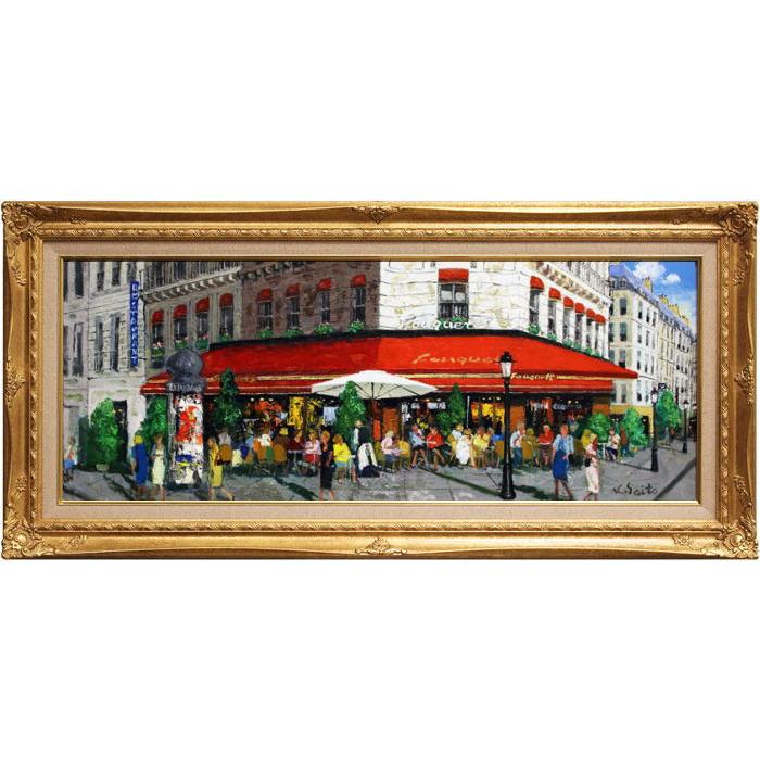 油彩油絵真筆外国風景[有名作家ワーグナー] サイン有F6号