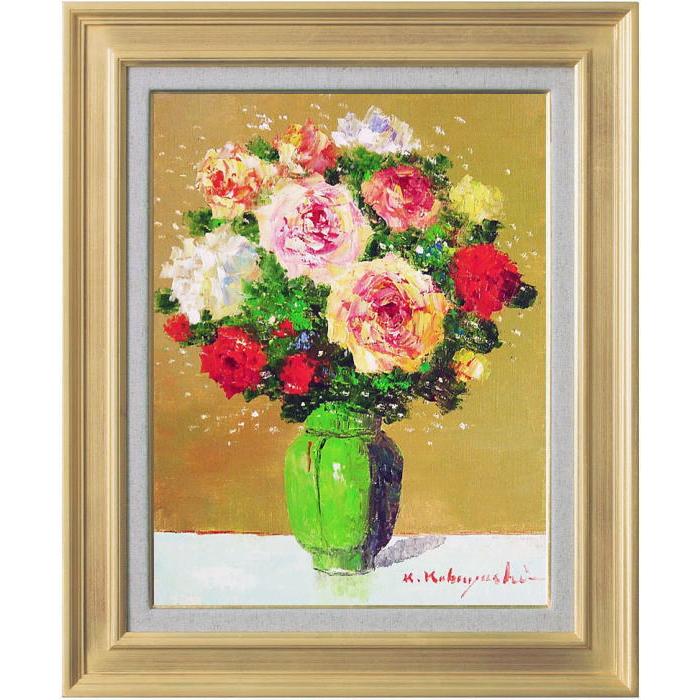 油絵 専用 バラを捧げる鳥 横53.3cm 油絵 専用 バラを捧げる鳥 横53.3