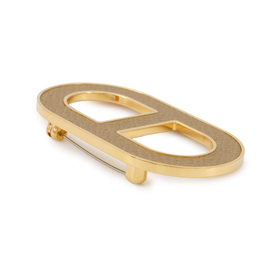 エルメス ブローチ シェーヌダンクル プシエール/ゴールド金具