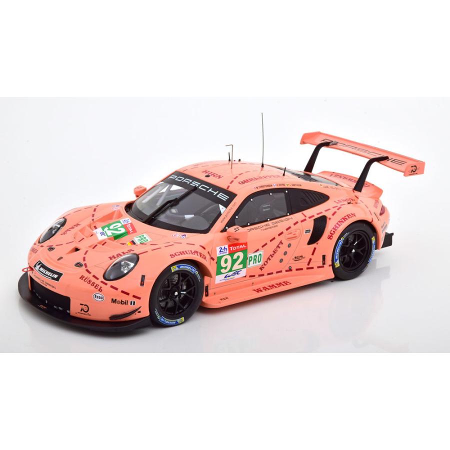 ixo Ixo 1/18 Porsche 911 GT3 (991) RSR #92 24h Le Mans 2018 Pink