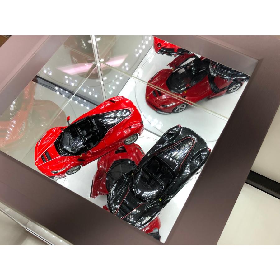 ミニカー ディスプレイケース アクリル製 2段 電動回転テーブル LED