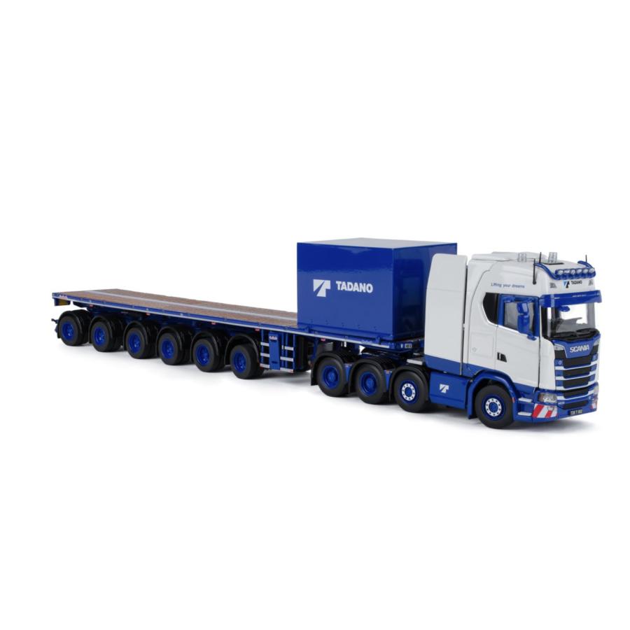 IMC 1/50 SCANIA S-Serie high roof Nooteboom flatbad trailer
