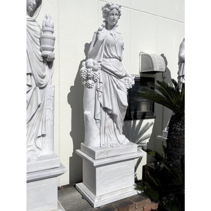 天然大理石彫刻 季節の乙女 (夏) H232cm 石像 女性像 ヴィーナス 女神