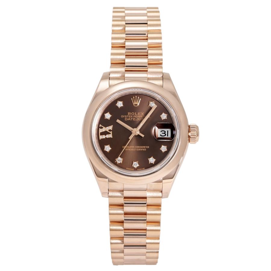 デイトジャスト ロレックス ROLEX 28 279165G チョコ(スターIXダイヤ
