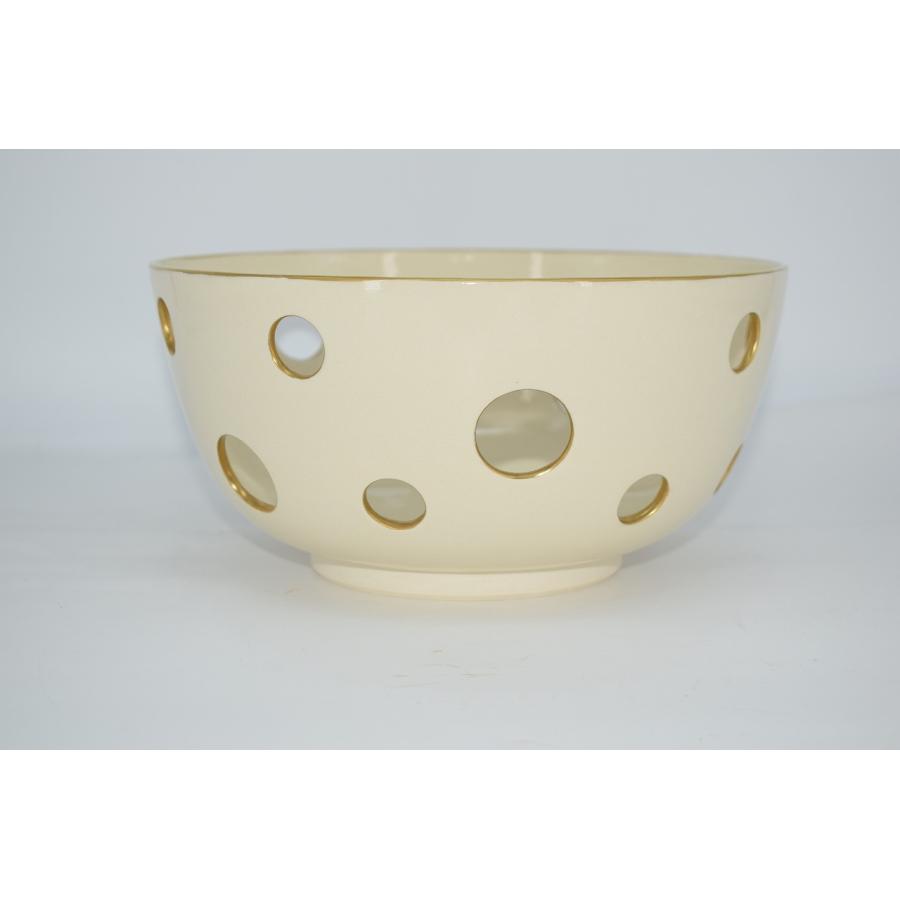 鉢 菓子器 仁清写 水玉透 菓子鉢 田中 香泉 作 茶道 tz23-012 : 月香園