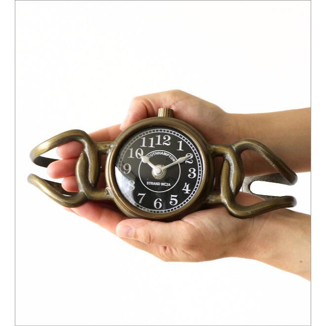 置き時計 置時計 アンティーク おしゃれ アナログ 小さい 真鍮