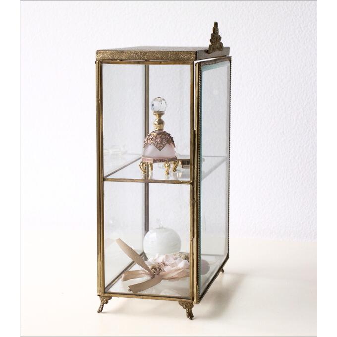 ameo）古いガラスケース 小型 ショーケース 2段ラック 当時物 ameo