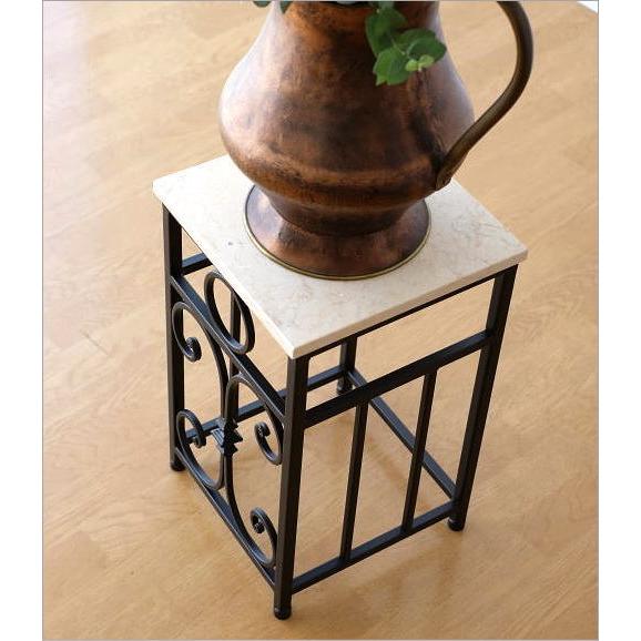 花台 コンソールテーブル おしゃれ 大理石 モダン 低め アンティーク