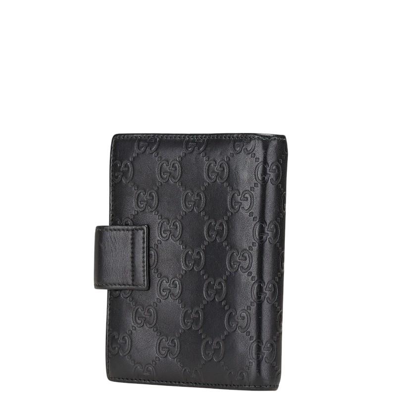 GUCCI（グッチ） グッチシマ 手帳カバー 115240 ブラック レザー