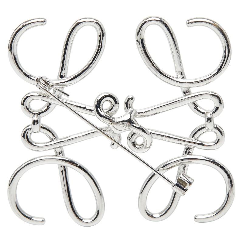 LOEWE（ロエベ） ブローチ ロゴブローチ シルバー メタル レディース