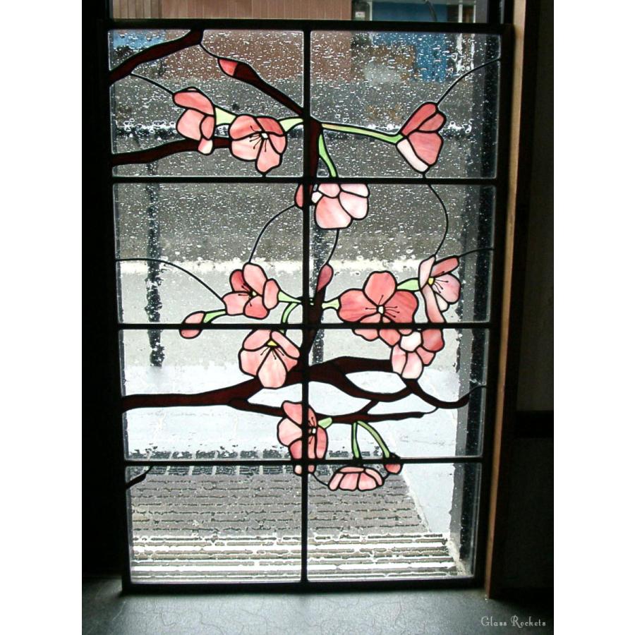 ステンドグラス 音符、音楽、ゴ−ルドピンク、ルームアクセサリー