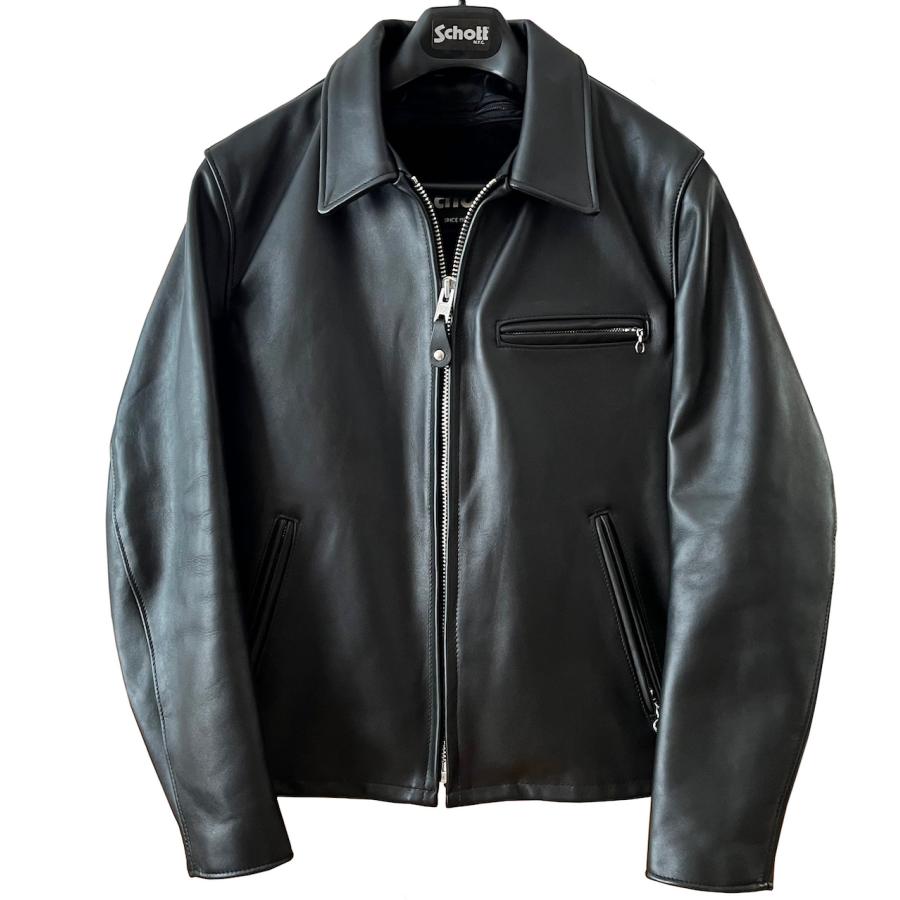 Schottショット643革ジャン襟付きライダースジャケット 40